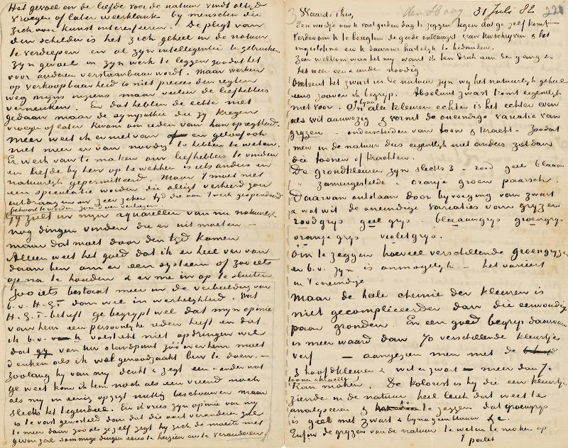 Carta a Theo. La Haya, lunes 31 de julio de 1882